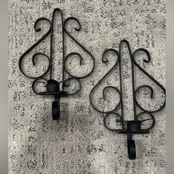 Other - Vintage Metal Wall Candle Sconces
